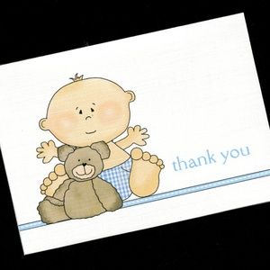 10 Baby Boy Thank You Cards
